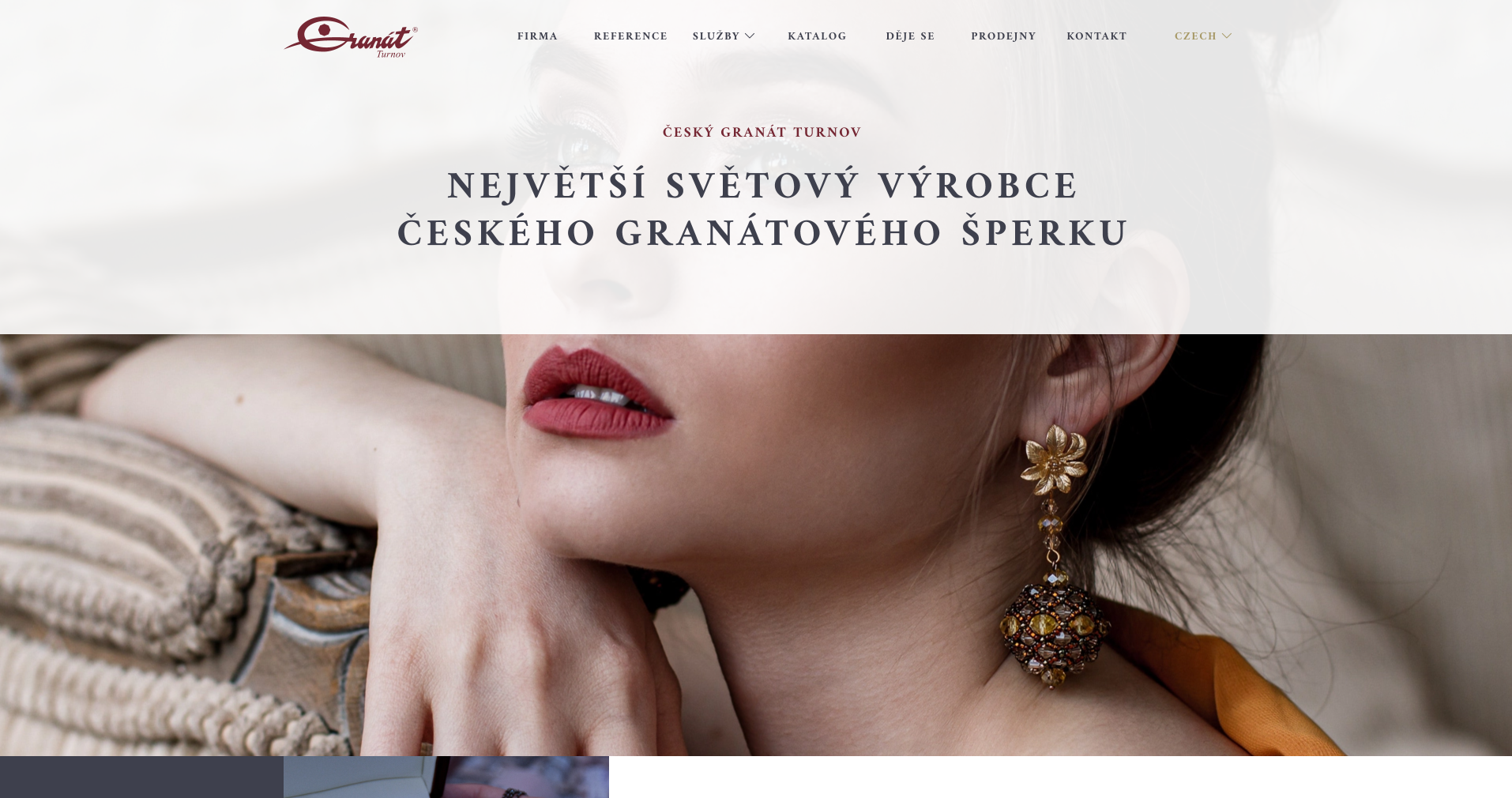 Český Granát Turnov screenshot z webu