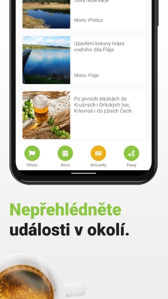 Screenshot aplikace Krušné hory