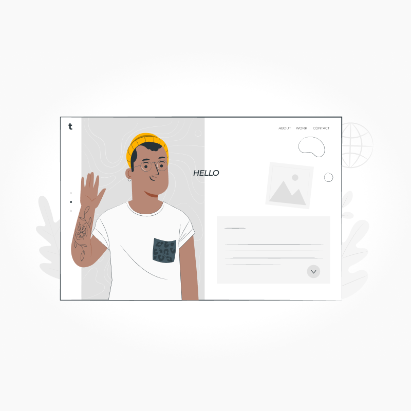 kreslený obrázek člověka, který mává