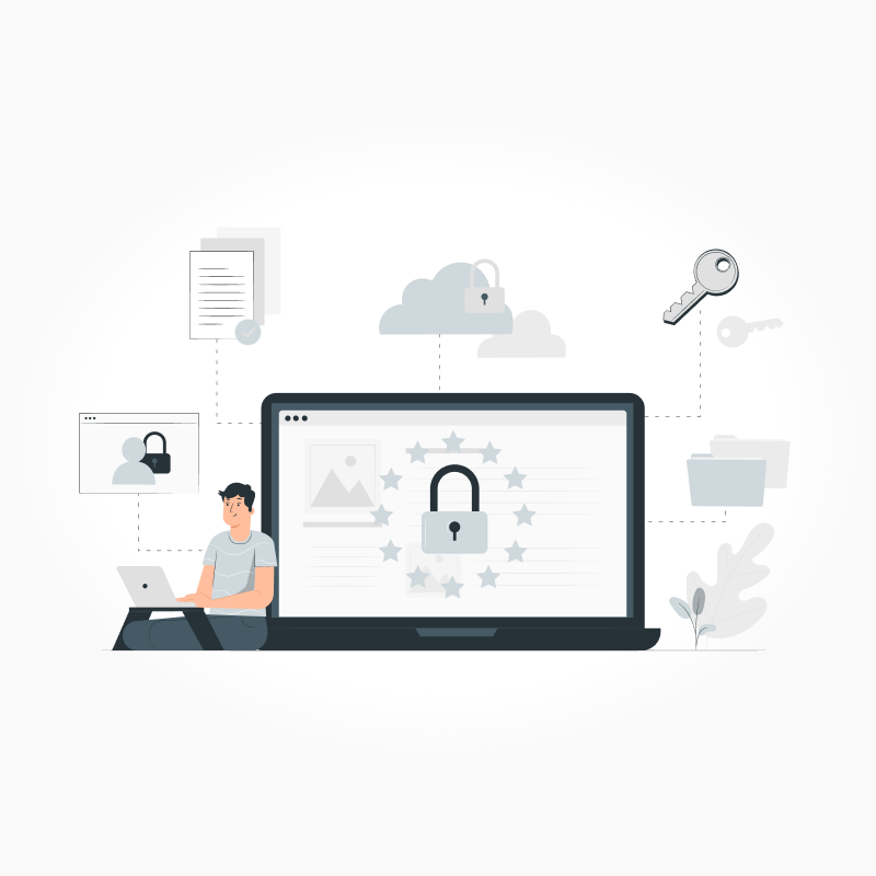 Osoba sedící před notebookem