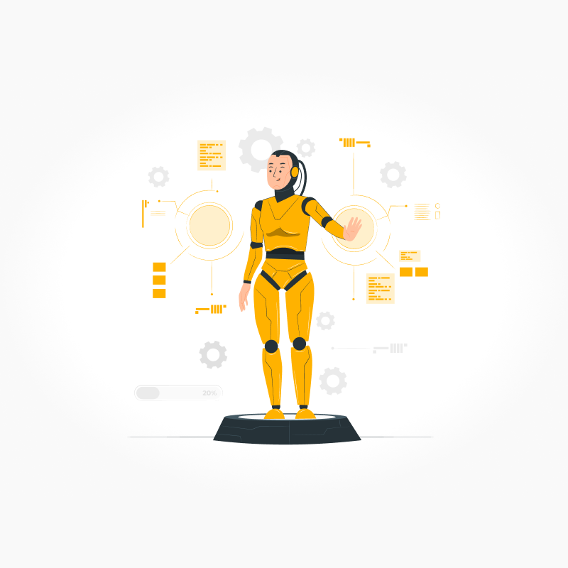 kreslený film osoby v žlutém obleku