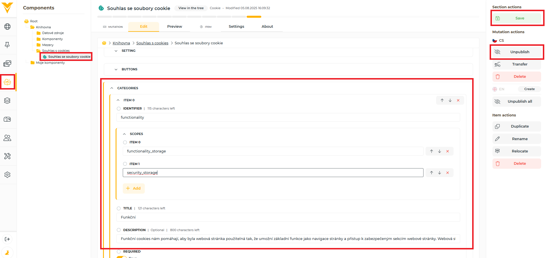 Screenshot webové stránky