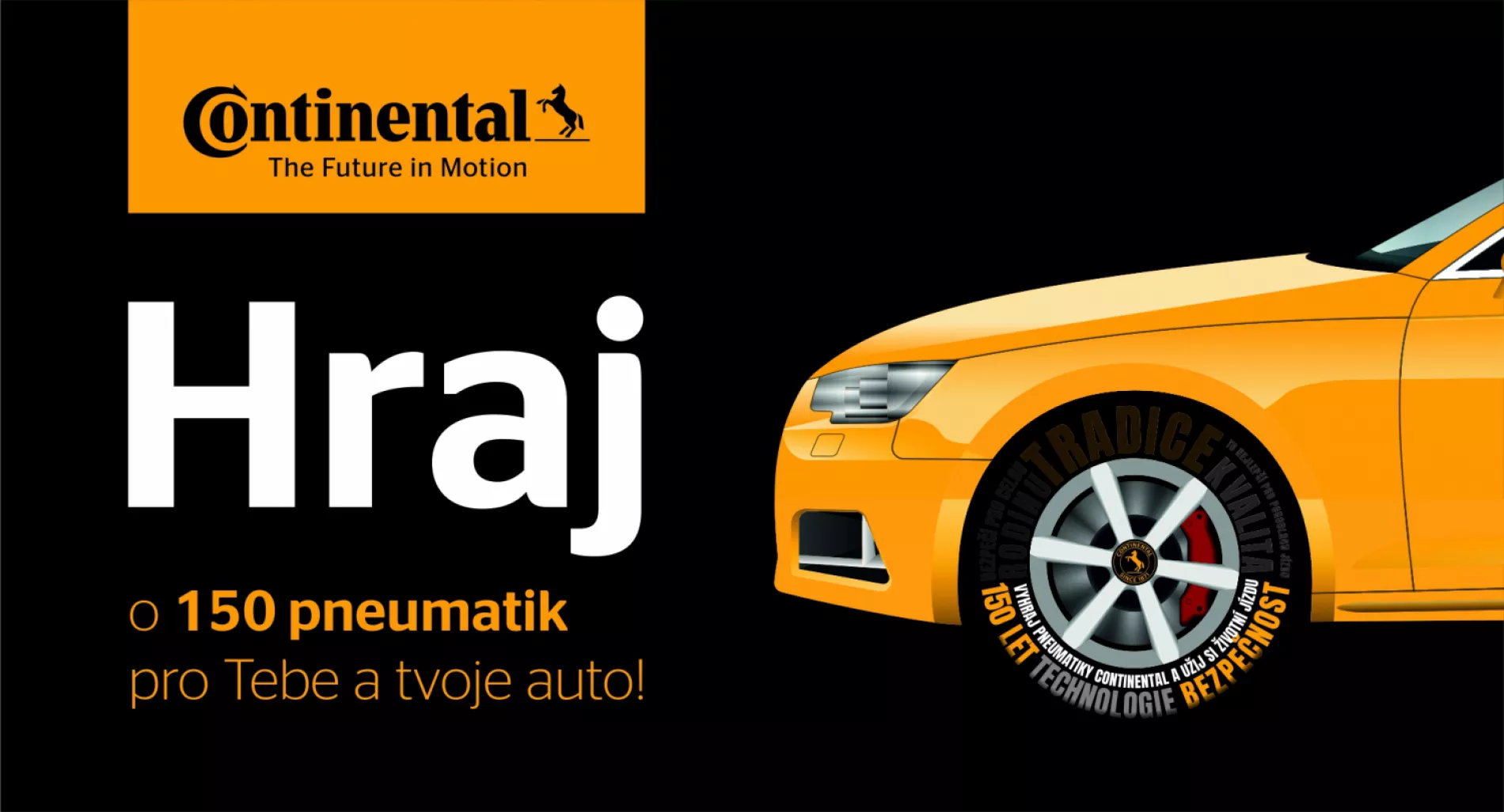 žluté auto s černým pozadím