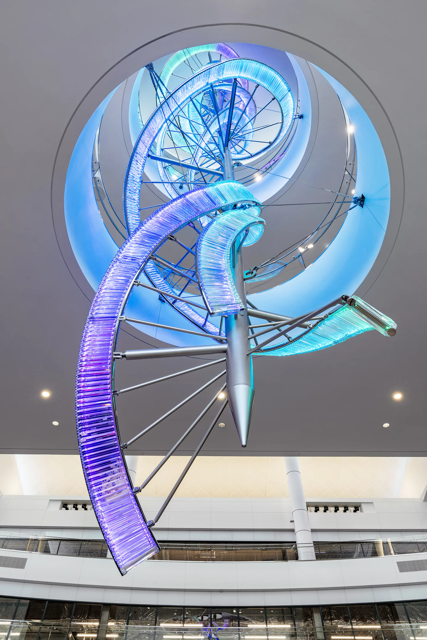 Light installation in Los Angeles International Airport